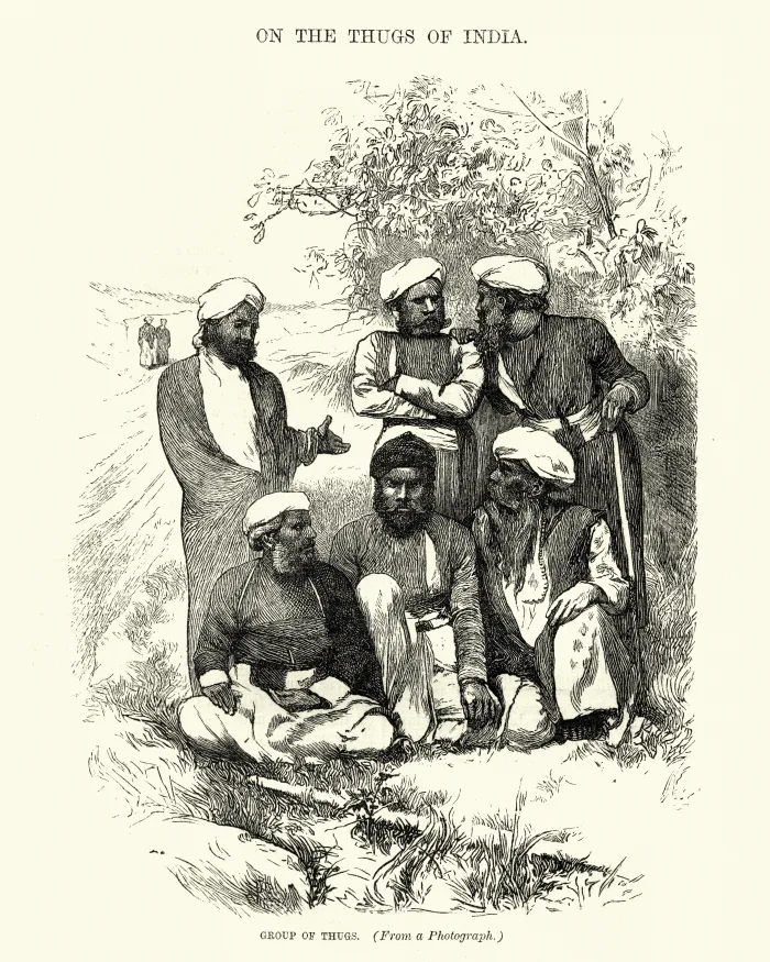 ঠগীঃ ব্রিটিশ ভারতের নীতিবান খুনী 2 ঠগী মাথায় পাগড়ী, পরনে ধুতি আর একটা হলুদ রুমাল, এই ছিল ভারতের ত্রাস ঠগীদের পোষাক পরিচ্ছদ।